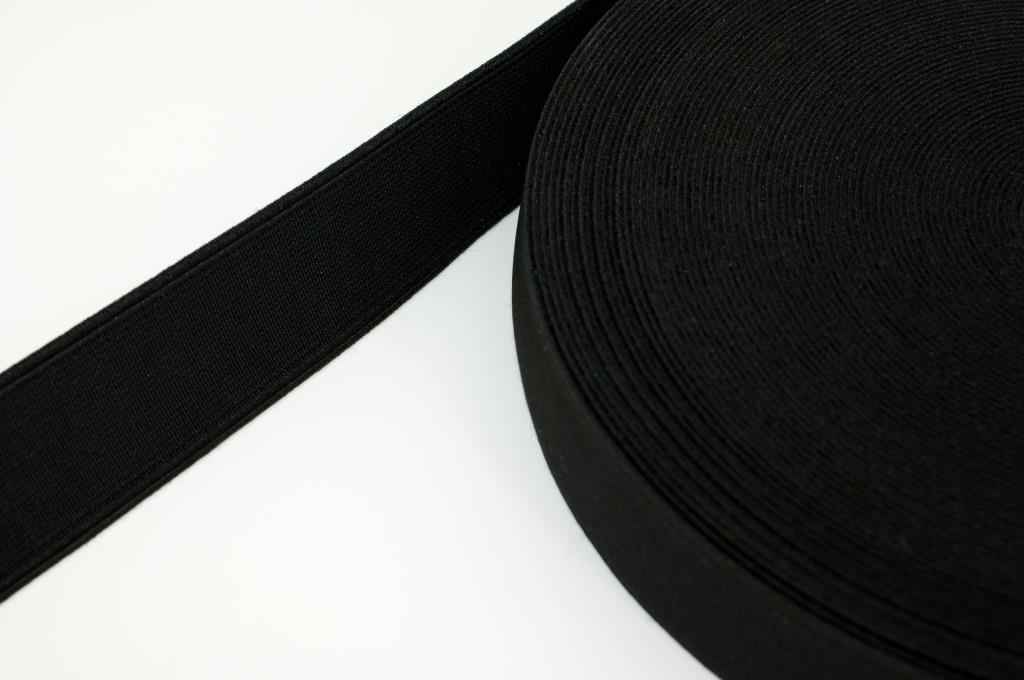 Gummilitze - Gummiband Bandbreite 5 mm Bandfarbe schwarz 10 Meter am Stück