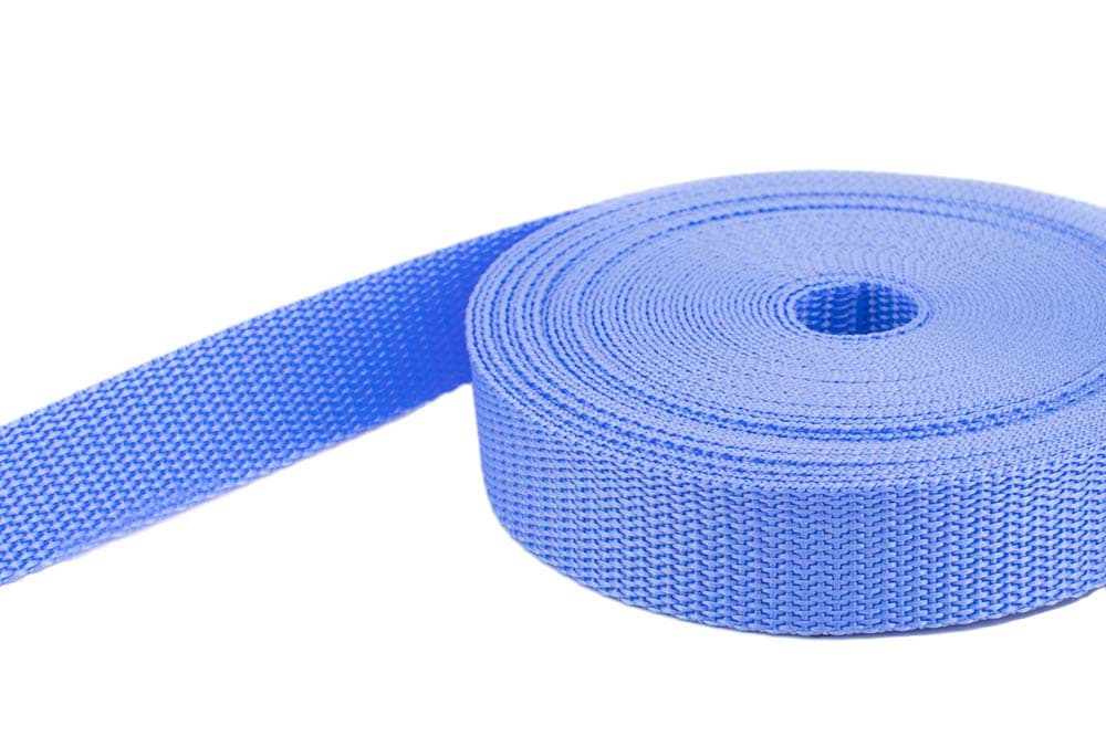 Bild von *Abverkauf* 50m PP Gurtband - 40mm breit - 1,4mm stark - hellblau (UV)