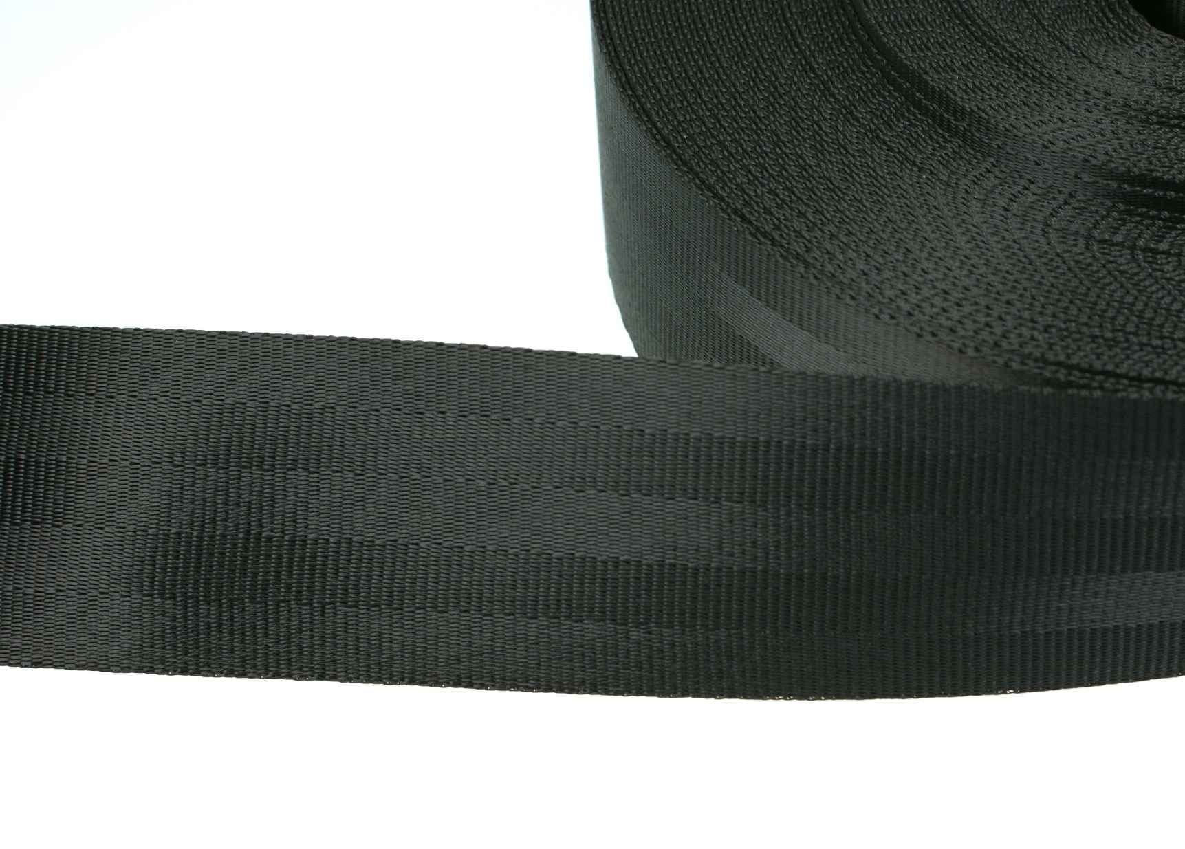 Bild von  *Sonderposten* 100m Sicherheitsgurtband schwarz aus Polyester, 47mm breit