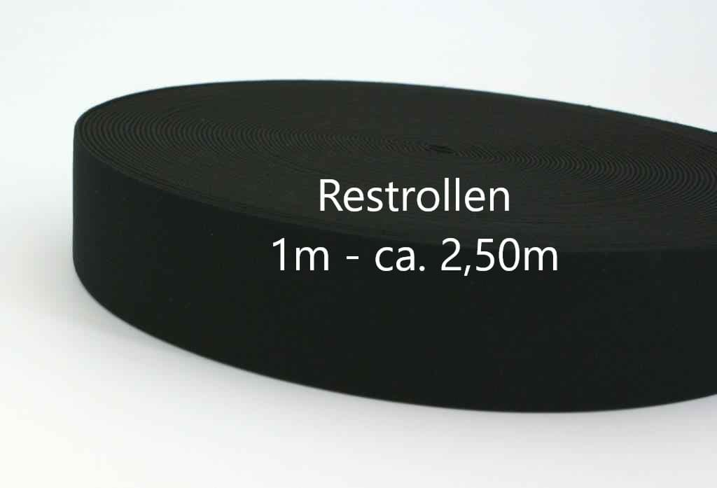 Bild von Restpostenbox Gummiband 40mm breit, 1,4mm dick, Farbe: schwarz - 18m
