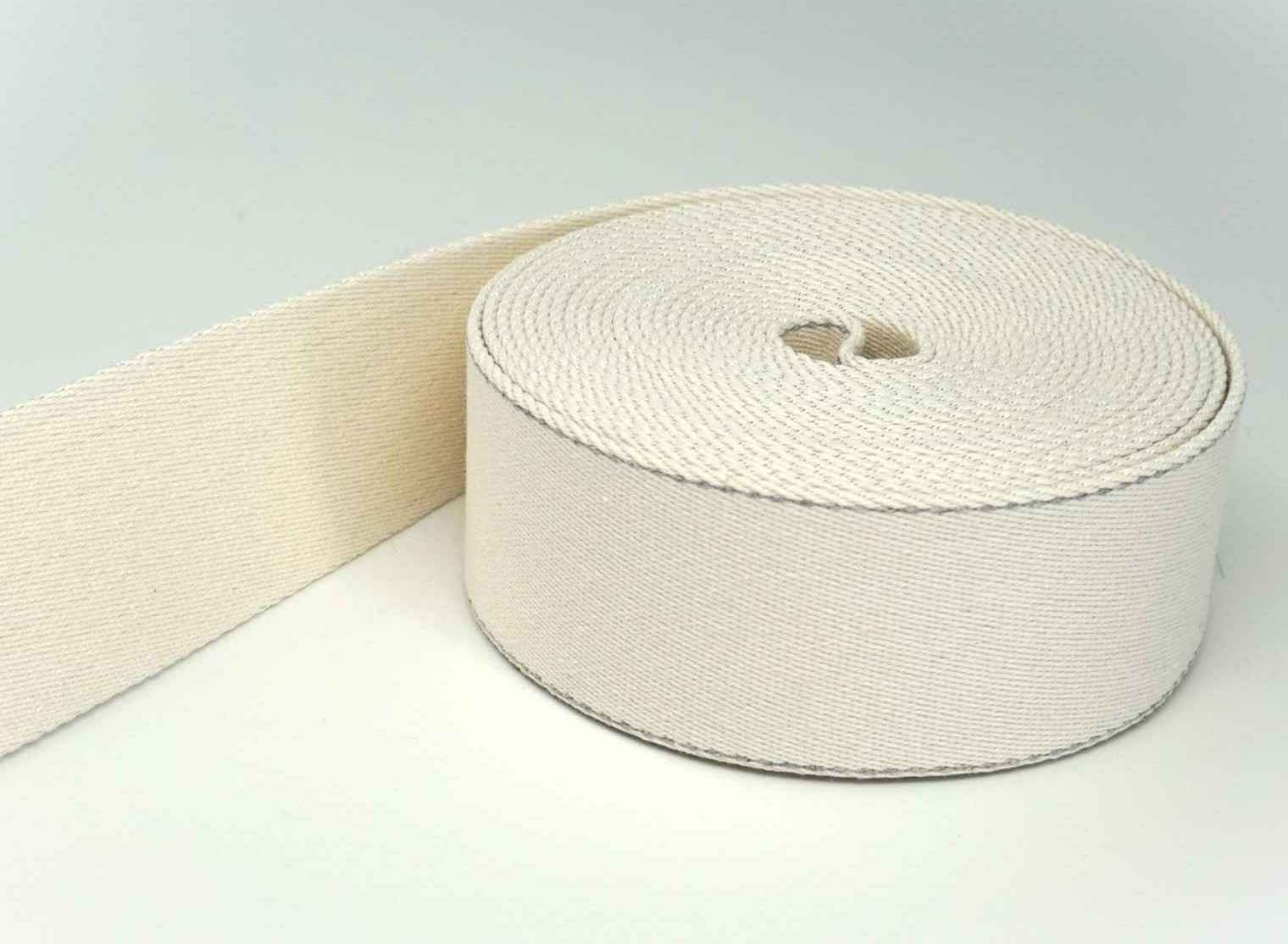 Bild von 4m Gürtelband / Taschenband - aus recyceltem Garn - 39mm breit - creme 614
