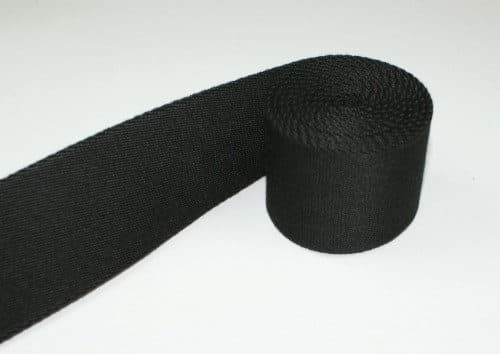 Bild von 4m Gürtelband / Taschenband - 49mm breit - Farbe: schwarz