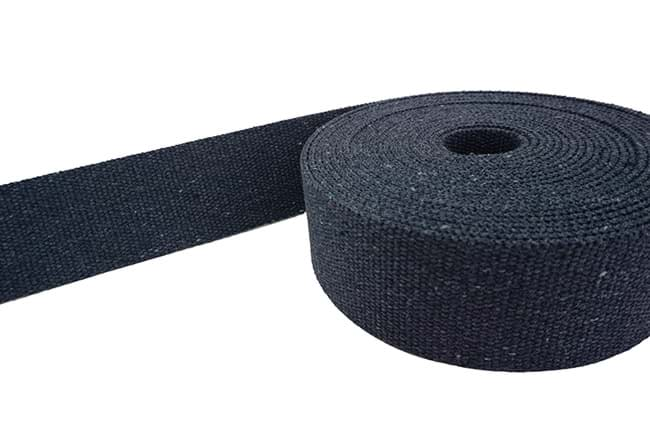 Bild von 50m Gürtelband / Taschenband - recyceltes Garn - 40mm breit - Dunkelblau melange