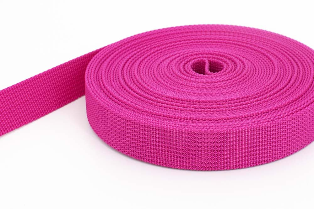 Bild von *Abverkauf* 50m PP Gurtband - 30mm breit - 1,8mm stark - pink (UV)