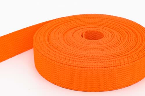 Bild von 50m PP Gurtband - 30mm breit - 1,2mm stark - orange (UV) *ABVERKAUF*