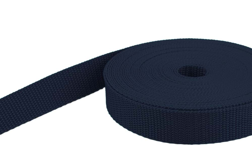 Bild von 50m PP Gurtband - 50mm breit - 1,4mm stark - dunkelblau (UV) *ABVERKAUF*