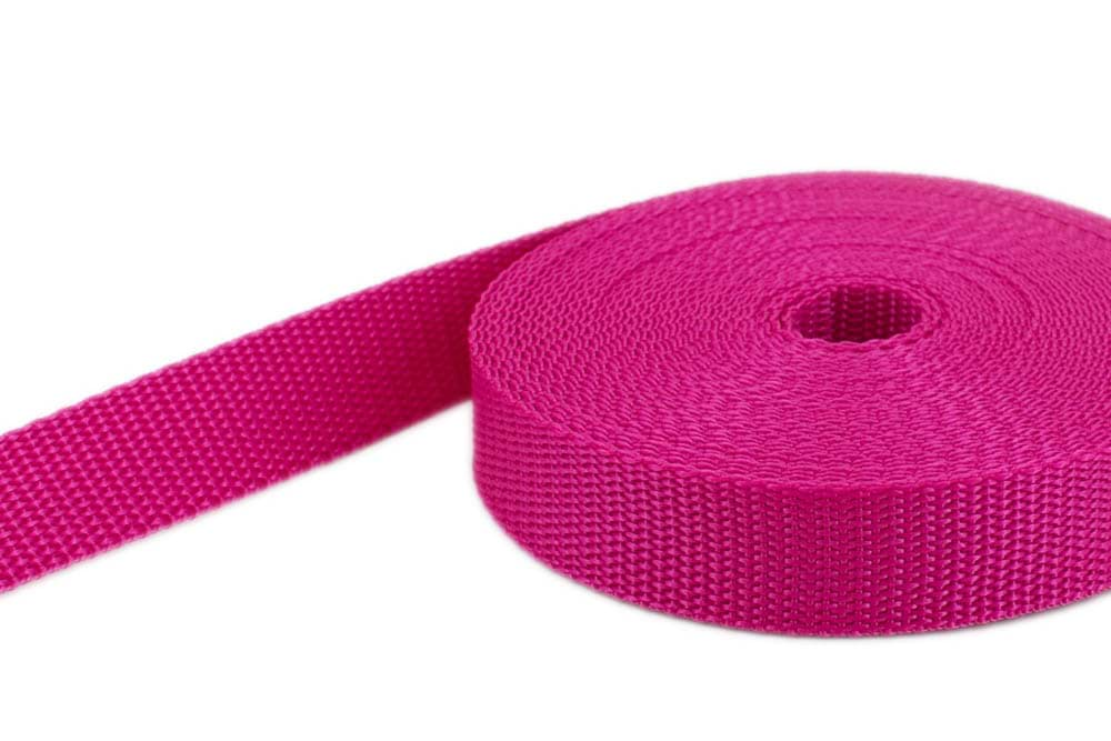 Bild von 50m PP Gurtband - 50mm breit - 1,4mm stark - pink (UV) *ABVERKAUF*