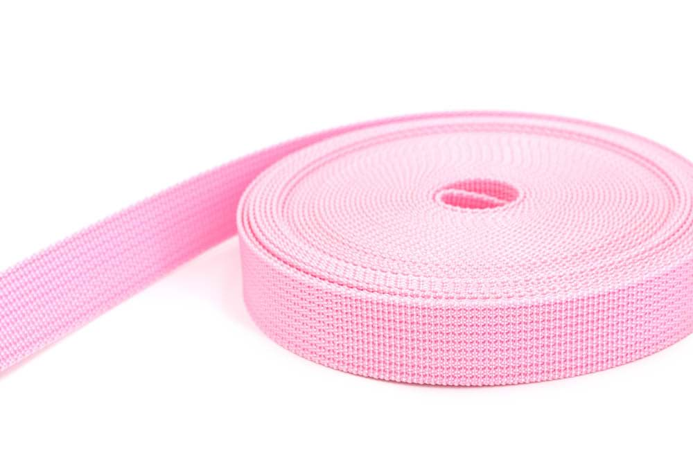 Bild von 50m PP Gurtband - 25mm breit - 1,8mm stark - rosa (UV)