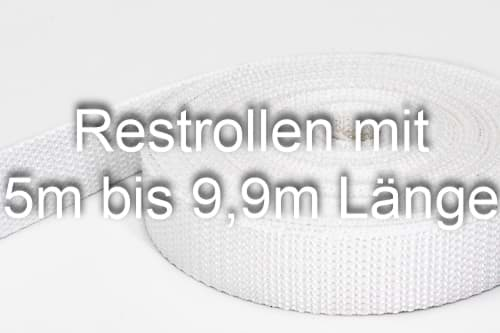 Bild von Restpostenbox 50mm breites PP-Gurtband 1,2mm stark, 50m - weiß (UV)