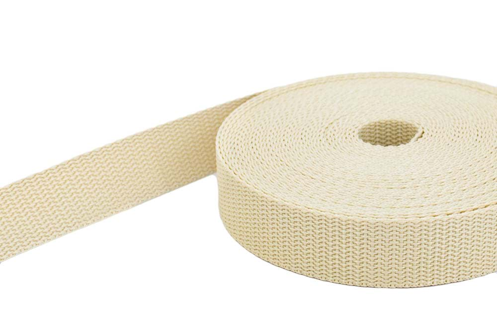 Bild von 50m PP Gurtband - 50mm breit - 1,4mm stark - creme (UV)