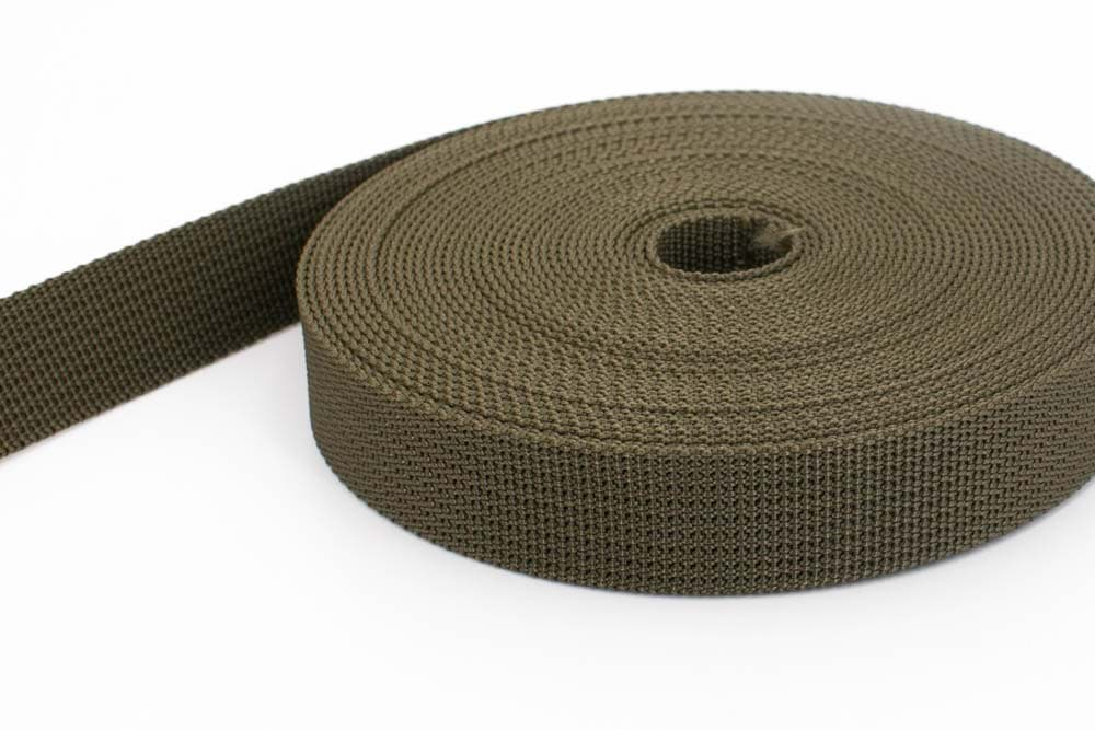 Bild von *Abverkauf* 50m PP Gurtband - 30mm breit - 1,8mm stark - khaki (UV)