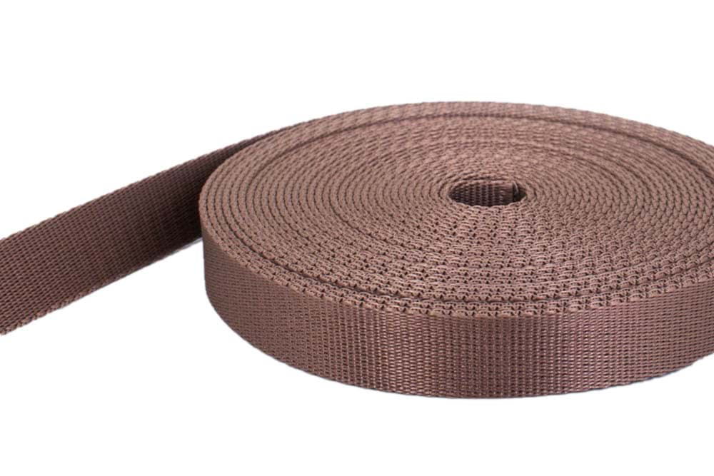 Bild von 50m PP Gurtband - 20mm breit - 2mm stark - hellbraun (UV) *ABVERKAUF*