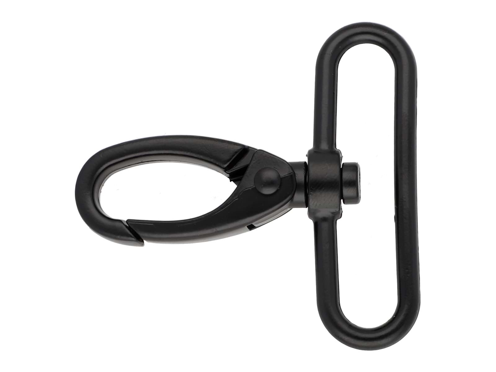 Bild von Karabiner aus Zinkdruckguss - 5,9cm lang - 50mm Durchlass - schwarz - 10 Stück